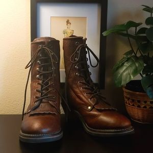 Ad Tec Women's 7 Leather Mid Calf Boots.